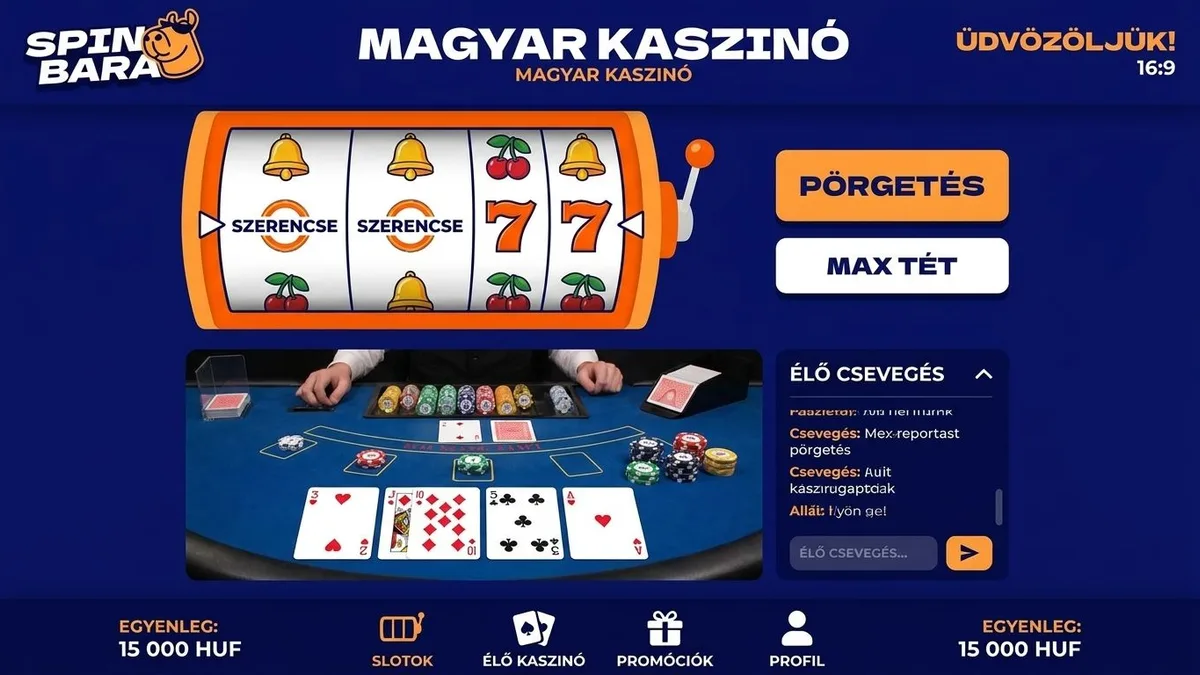 Kaszinójátékok a Spinbara felületén