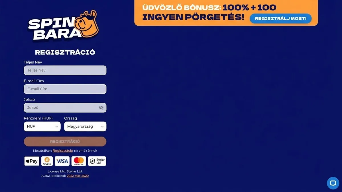 Regisztráció bónusszal
